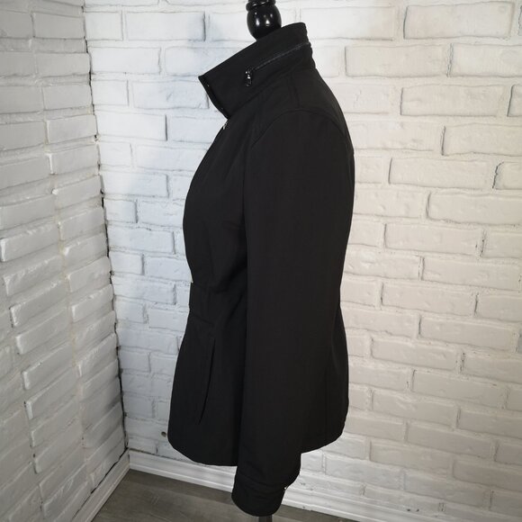 Kenneth Cole Reaction Ladies Size Large Lined Black Packable Hood Jacket - Picture 4 of 12